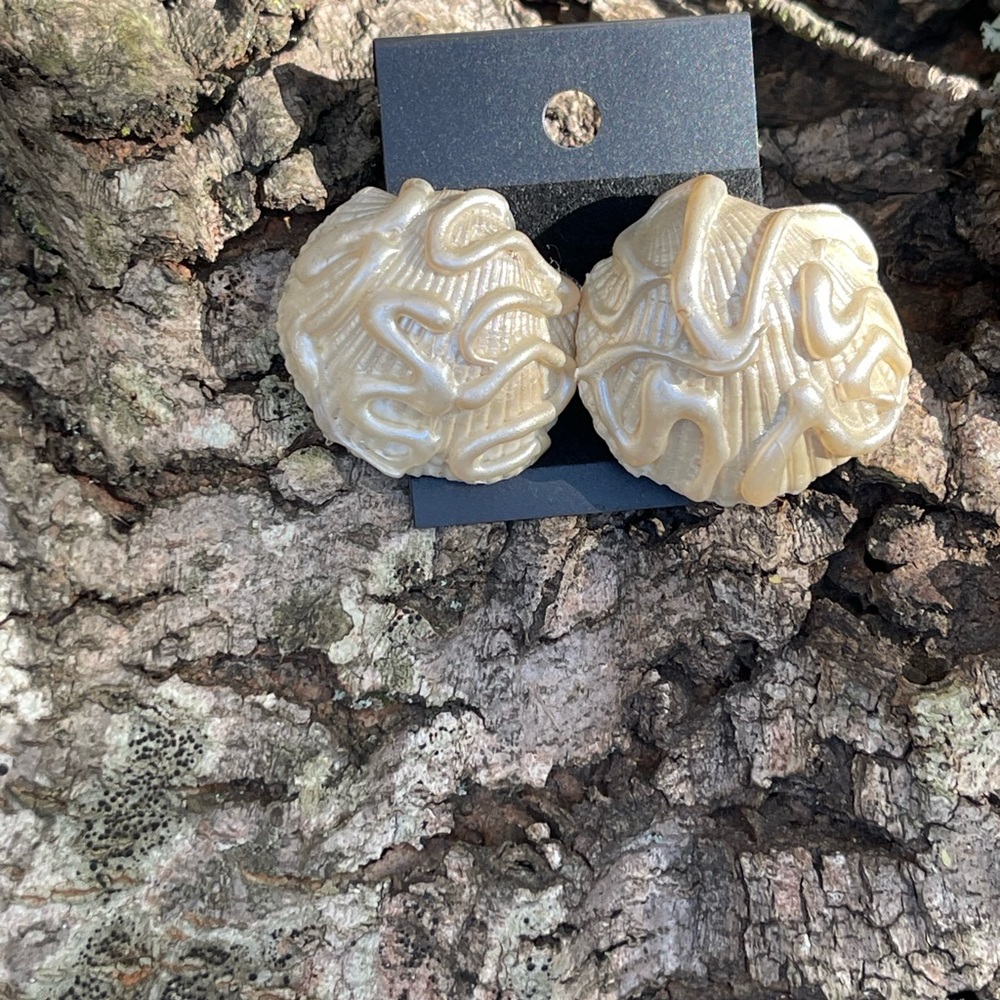 "Latte cream" Handmade Earrings